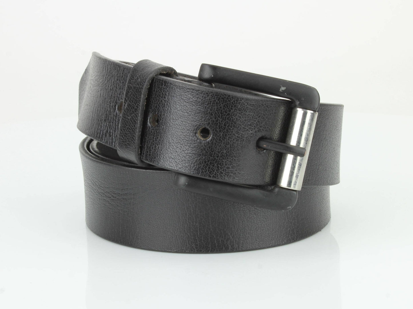 Full Grain Leather Belt with Bison Medallion Brown