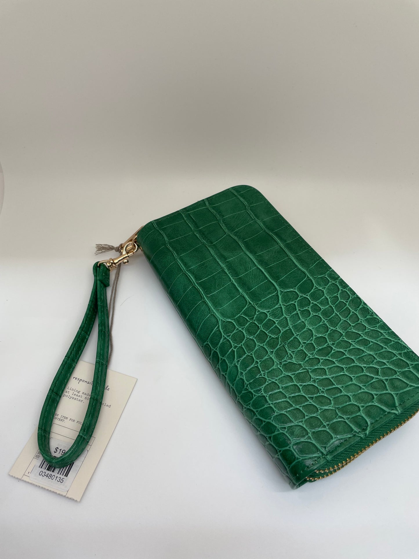 Green Gator Textured Wallet