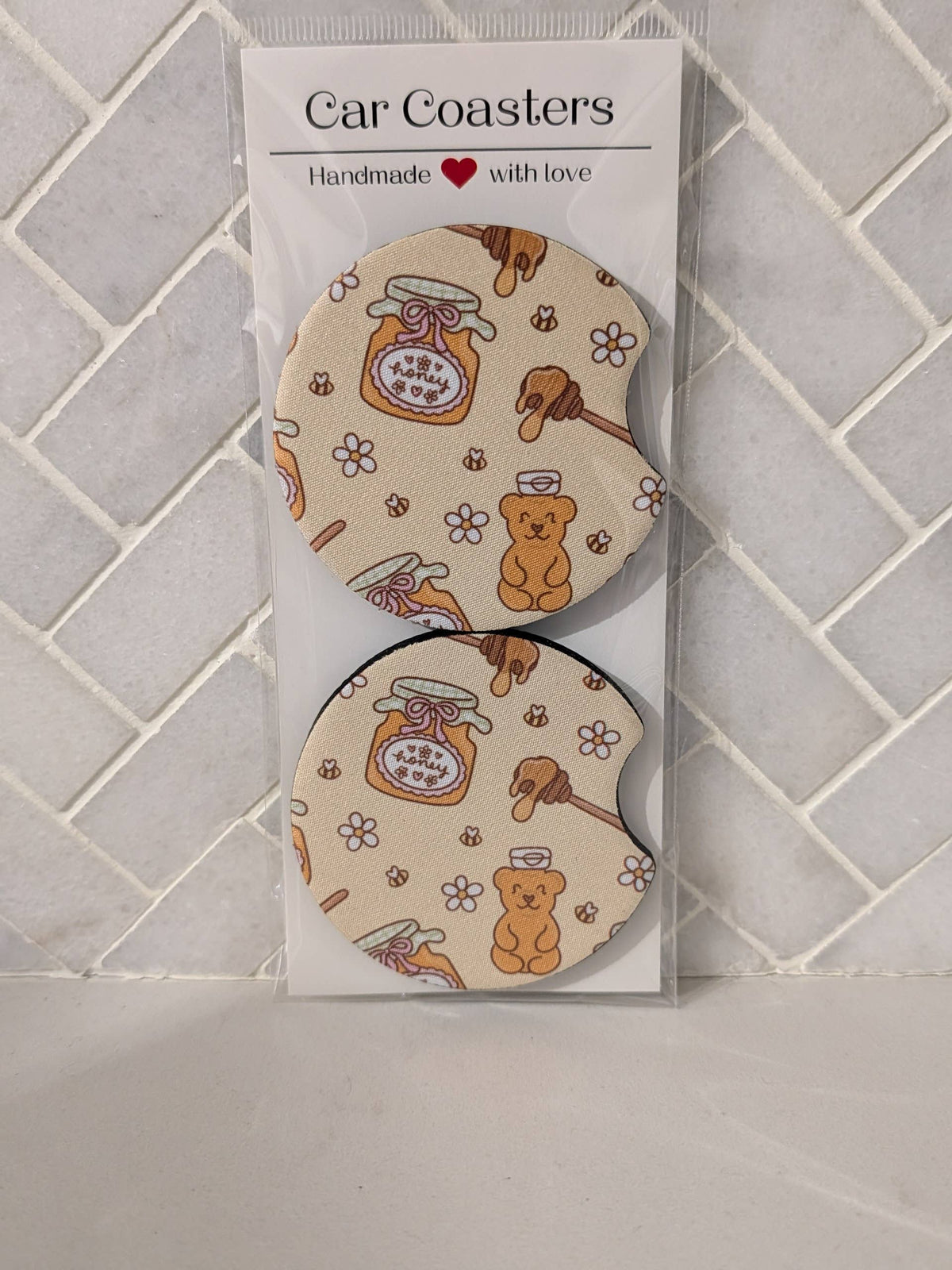 Farmer's Market Jam and Jellies Car Coasters : Honey