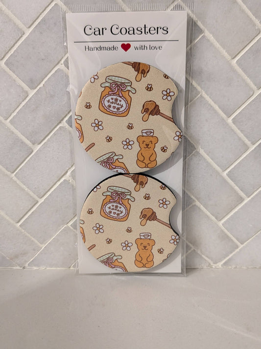 Farmer's Market Jam and Jellies Car Coasters : Honey