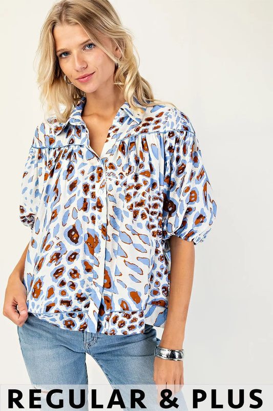 Plus Leopard Print Top