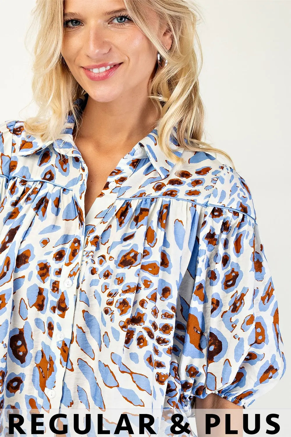 Plus Leopard Print Top