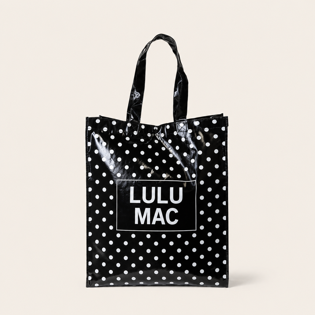 Lulu Mac Tote, Black/White Dots