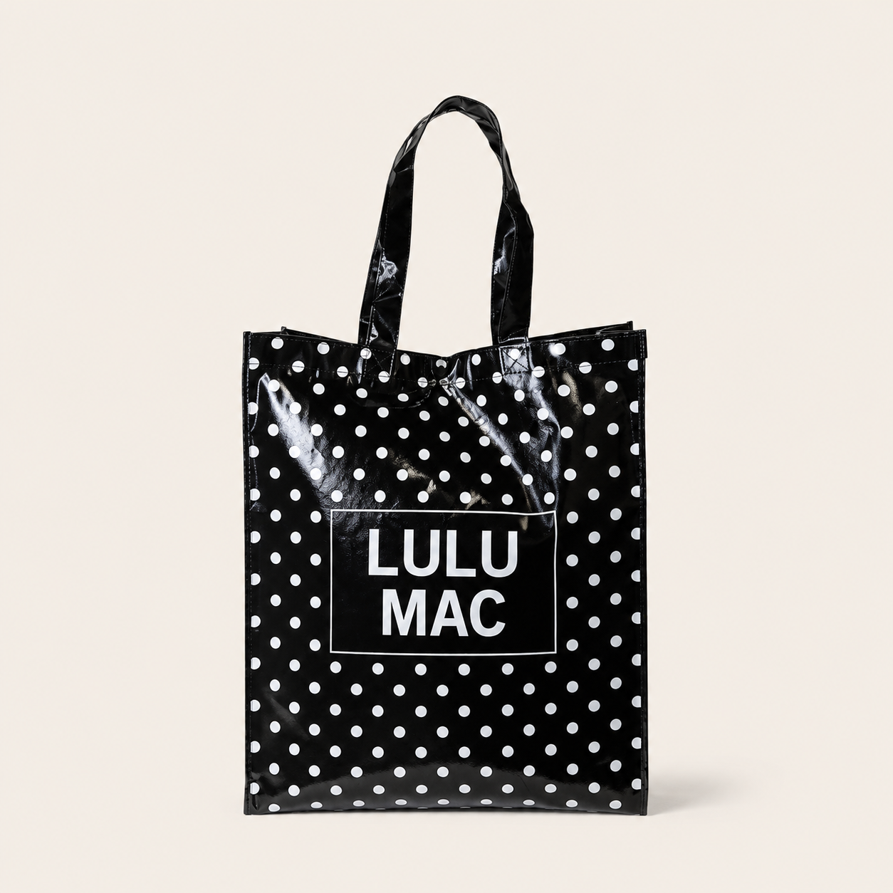 Lulu Mac Tote, Black/White Dots