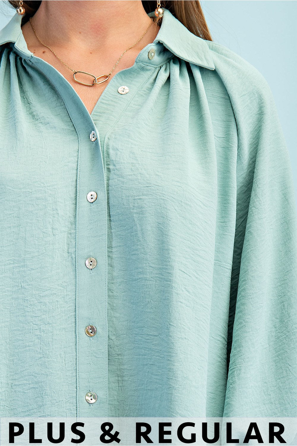 Balloon Sleeve Button Down