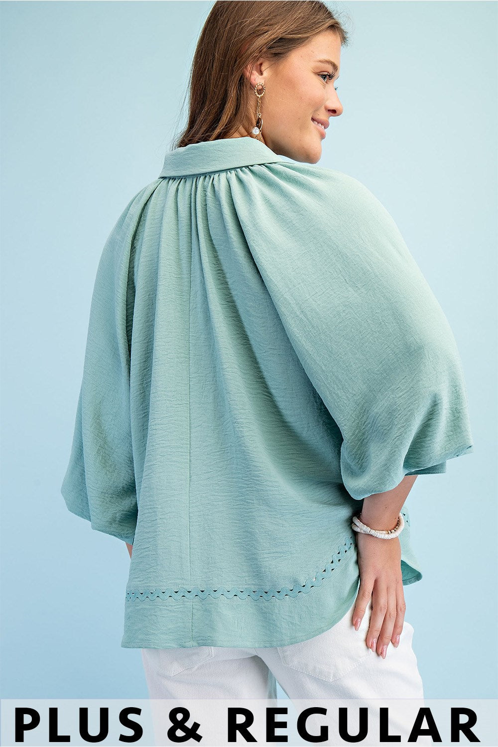 Balloon Sleeve Button Down