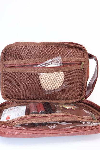 Leather Women Makeup Bag