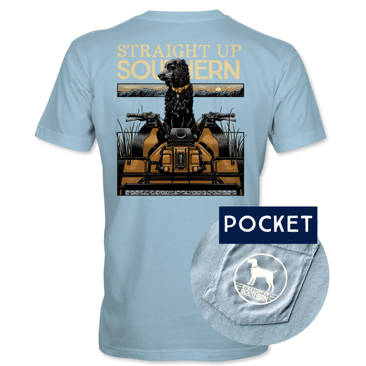 Straight Up Southern Boykin Tee Chambray