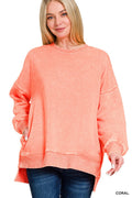 Fleece Hi-low Hem Pullover