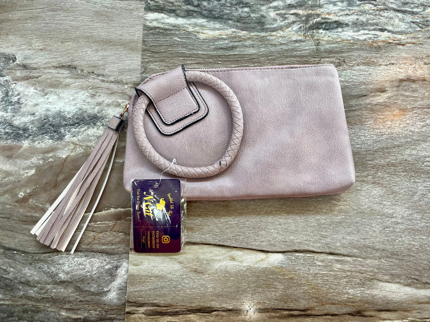 O Ring Wristlet Purse - Violet