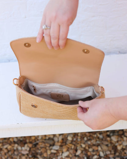 Sinclair Quilted Crossbody Natural