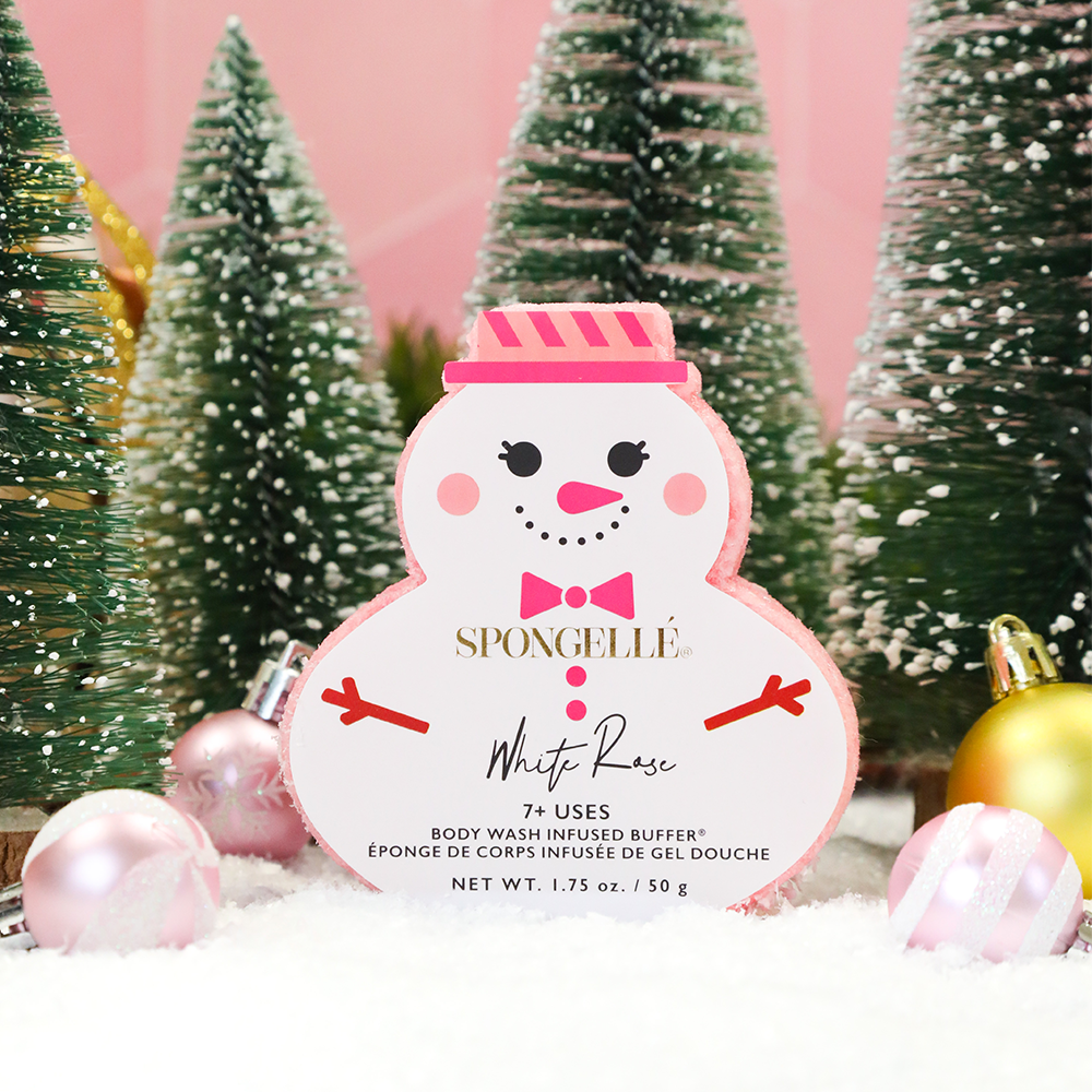 Pink Snowman White Rose Buffer