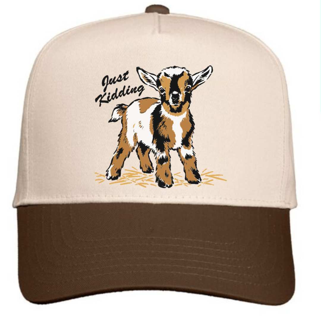 Toddler Kids Just Kidding Goat Snapback Hat