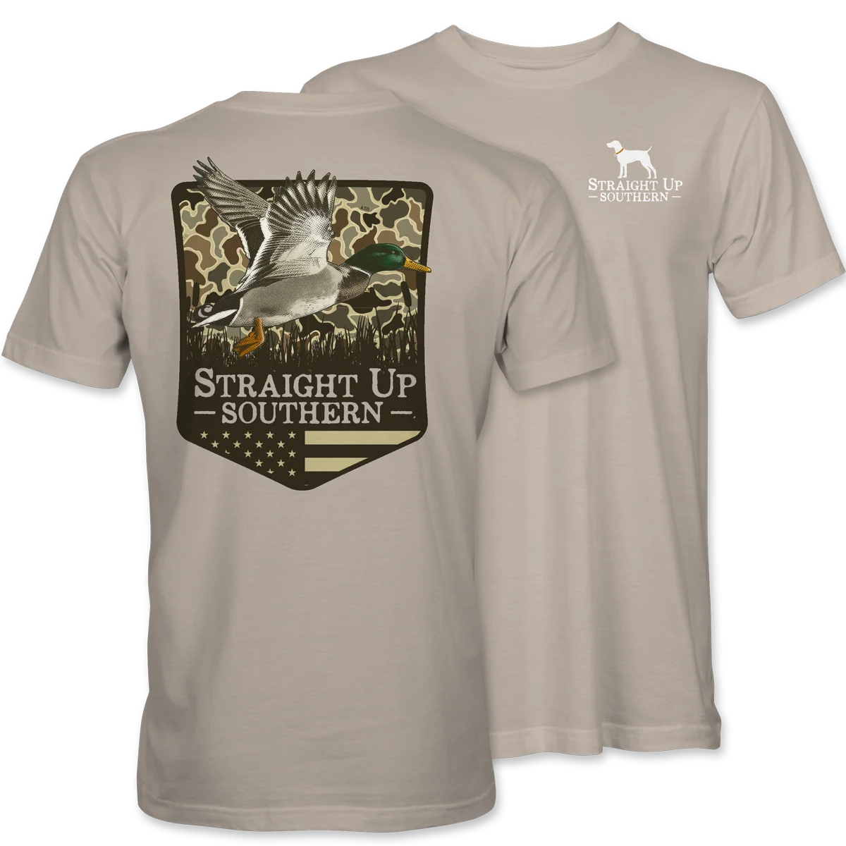 Youth Duck Camo Patch Tee Sand