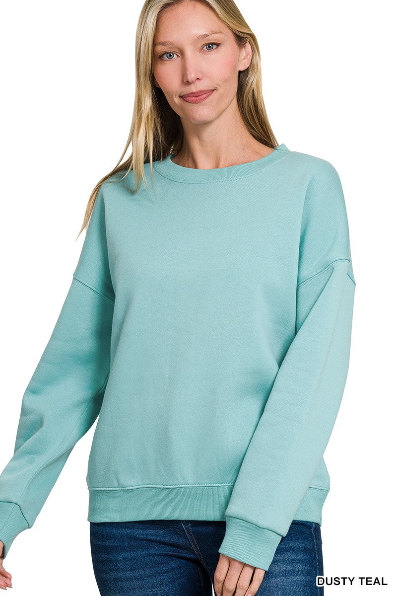 Fleece Drop Shoulder Sweatshirt