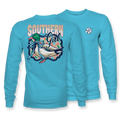 Southern Girl Duck Tee LS Aquatic