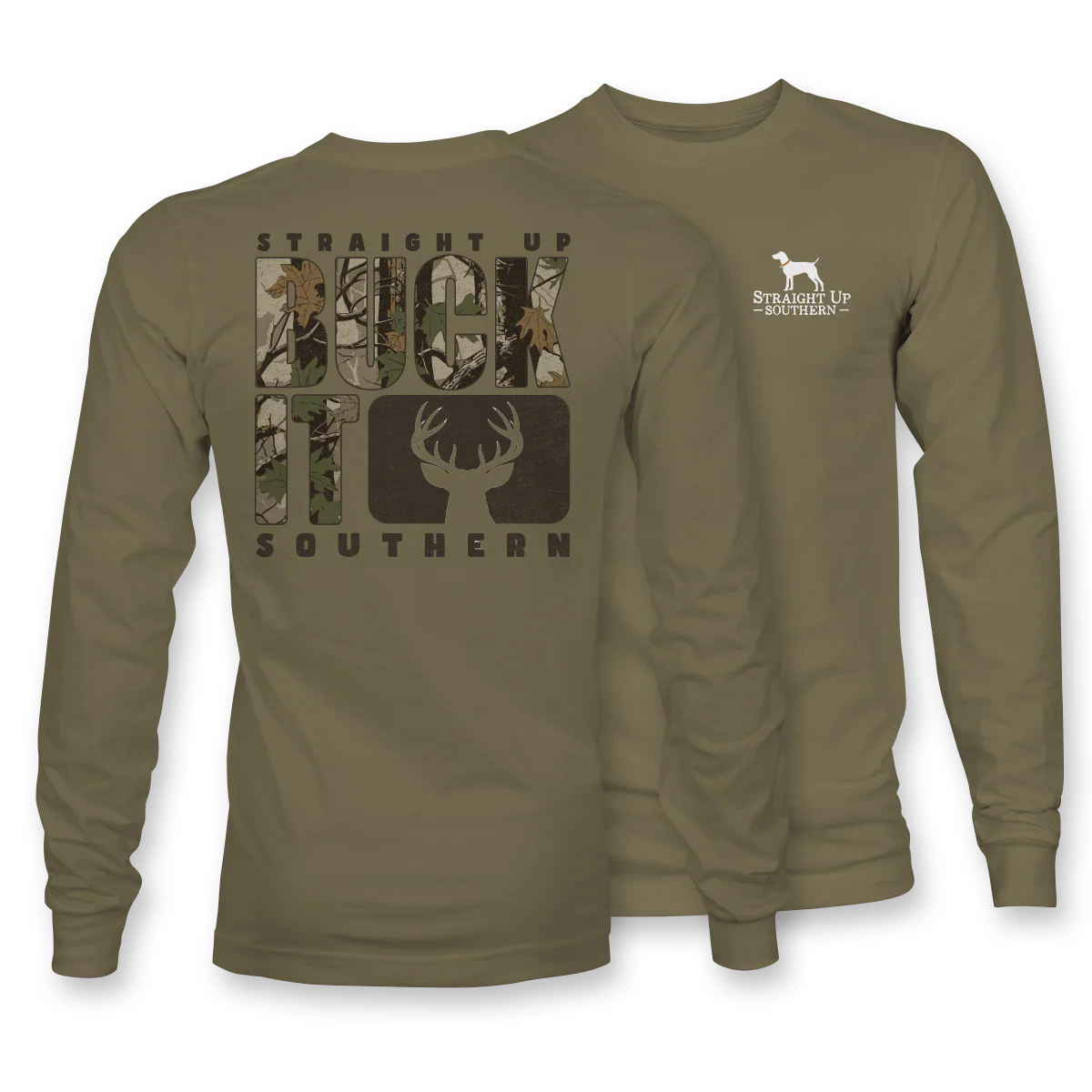 Buck It Camo LS Tee Coyote Brown