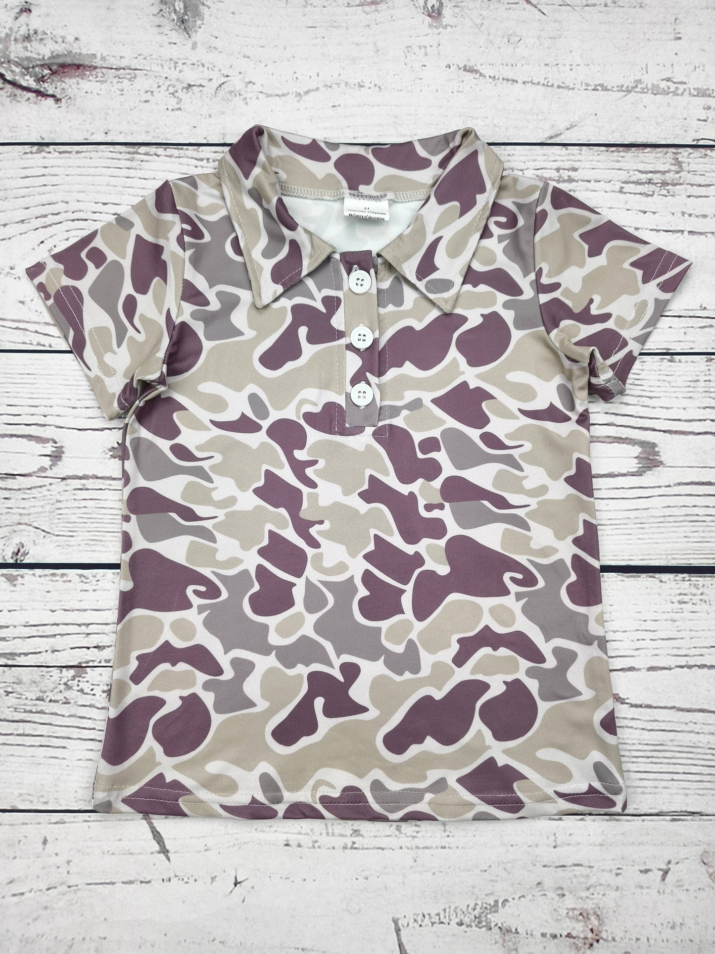 Boys Boy Camouflage Hunting Polo