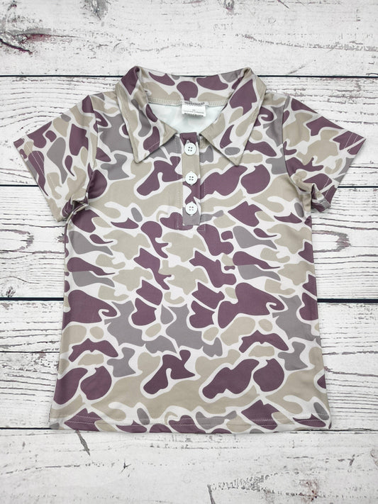 Boys Boy Camouflage Hunting Polo