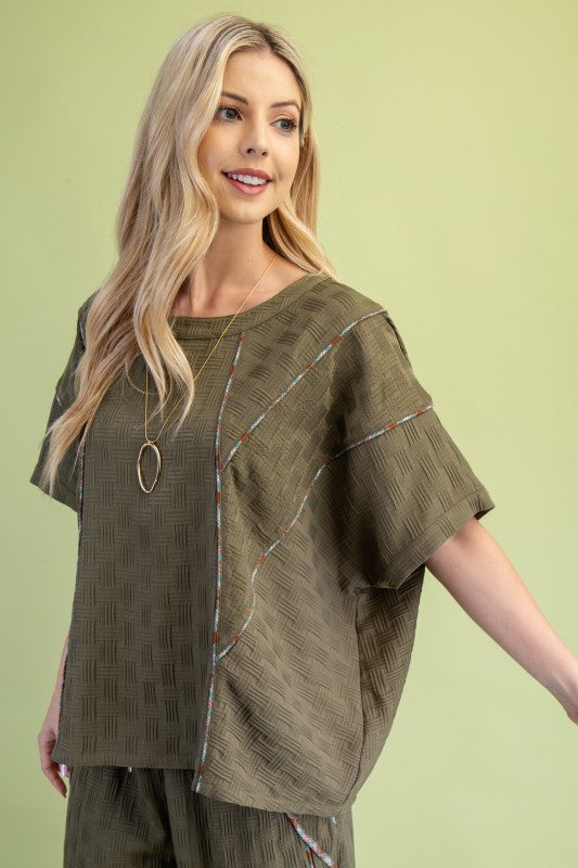Textured Loose Fit T-shirt