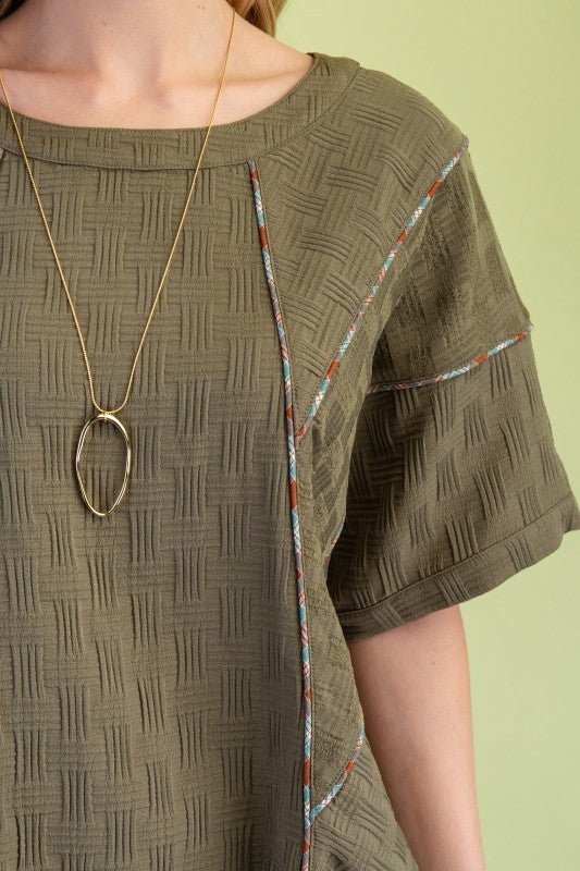 Textured Loose Fit T-shirt