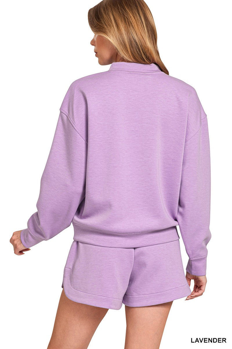 Scuba Pullove/Shorts Set Lavender