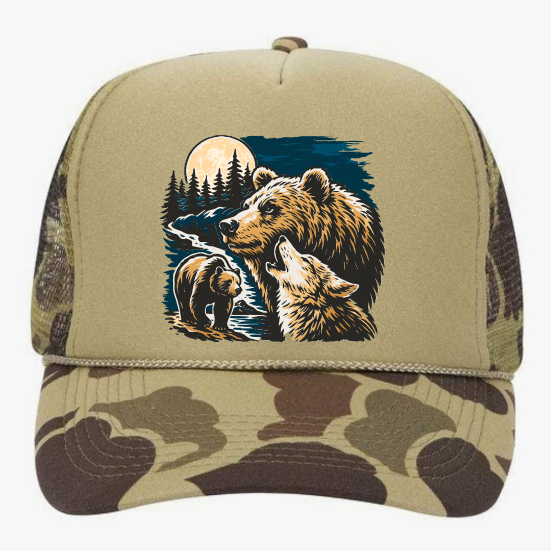 Tan Camo Duck Trucker Hat
