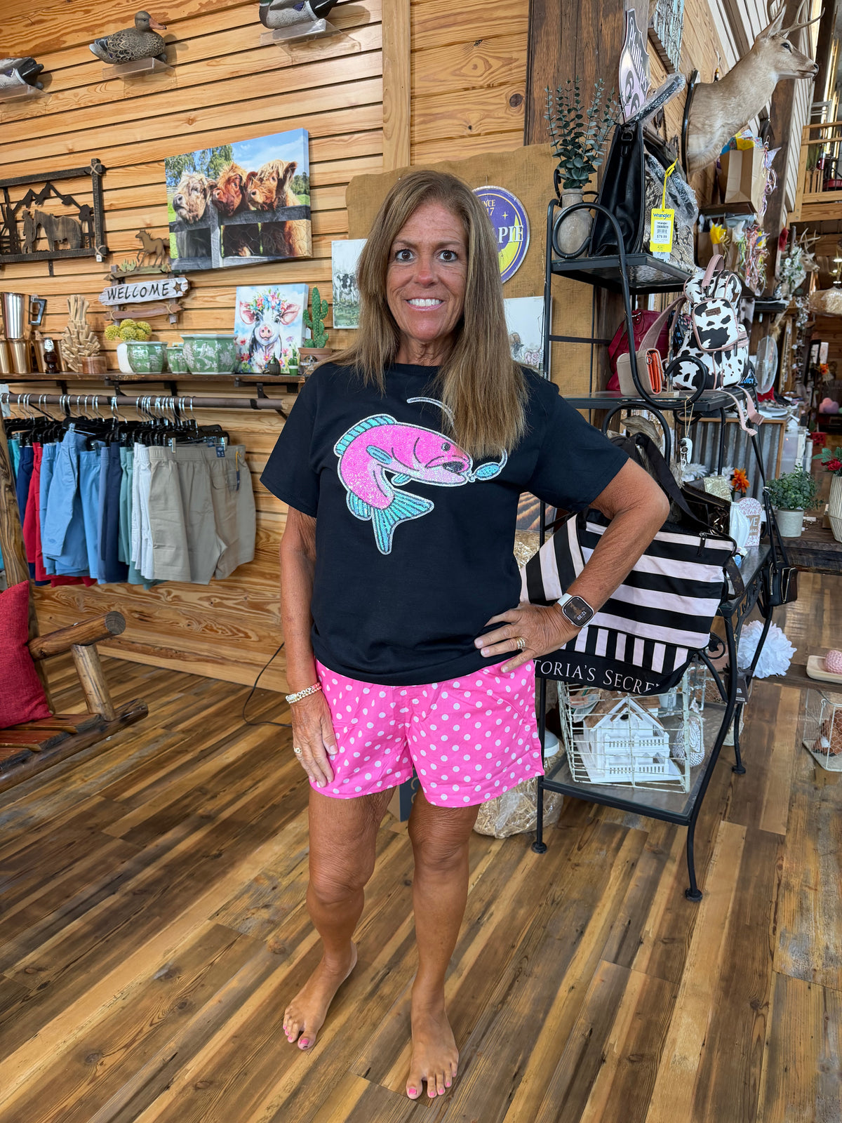 Lulu Mac Pink Polka Dot Shorts