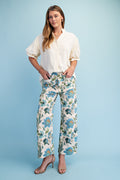 Floral Cropped Pants