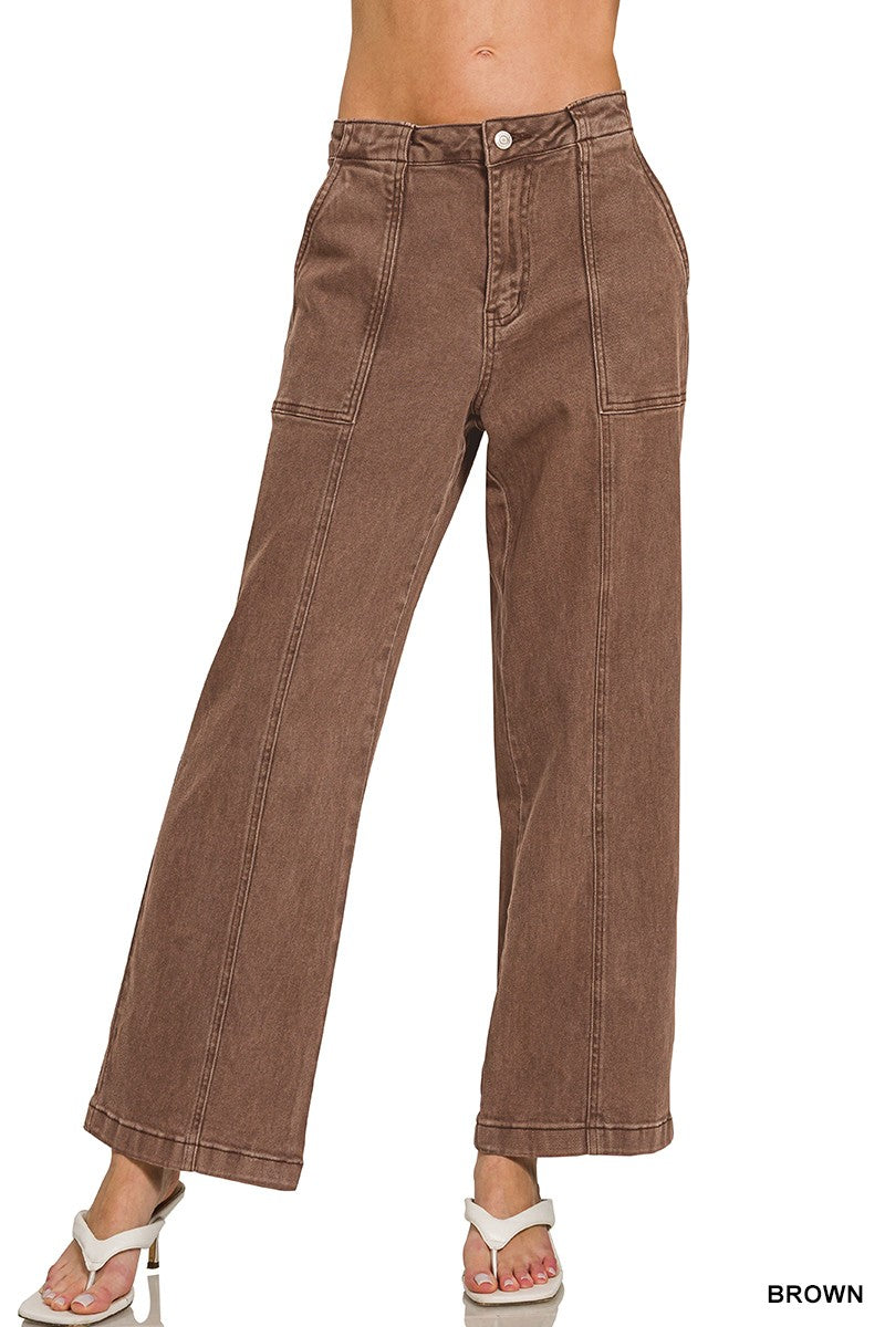 Straight Leg Utility Pocket Pants