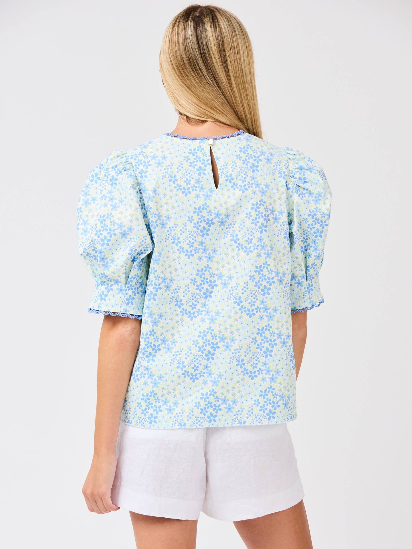 Thea Top, Larkspur Fields Blue
