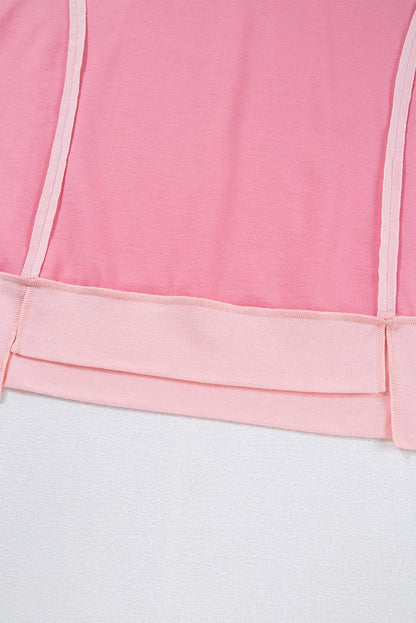Plus Two Tones Patchwork Half Sleeve