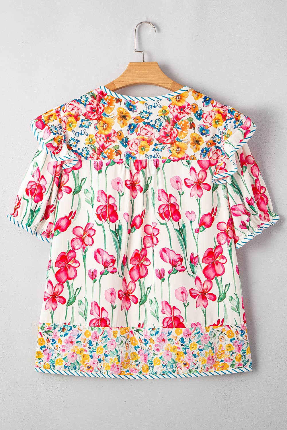 Plus Size Floral Print Blouse