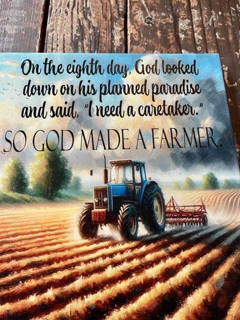 God made a farmer Canvas