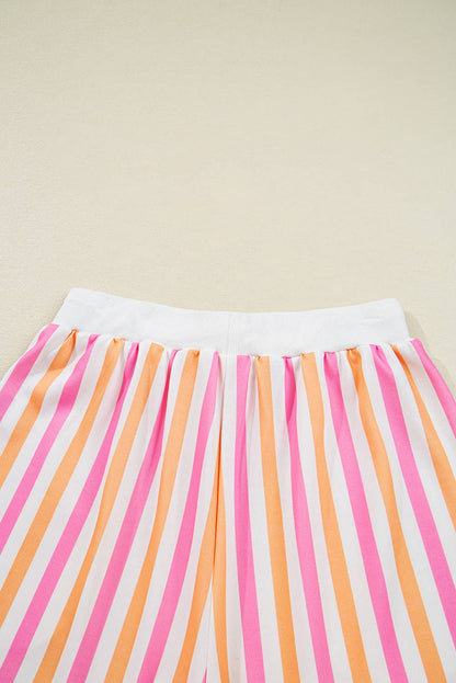 Drop Shoulder Loose Tee and Shorts Set