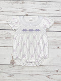 Lavender Bow Appliqué Bubble