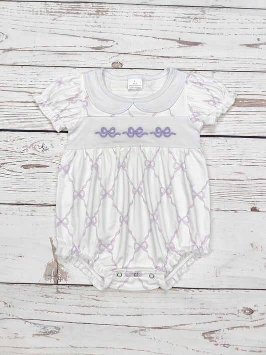 Lavender Bow Appliqué Bubble