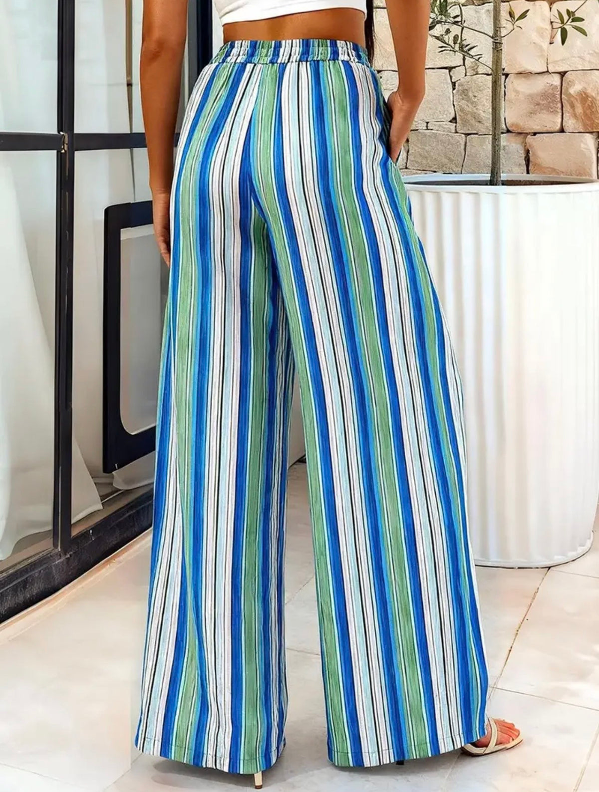 Striped Pants Blue/Green