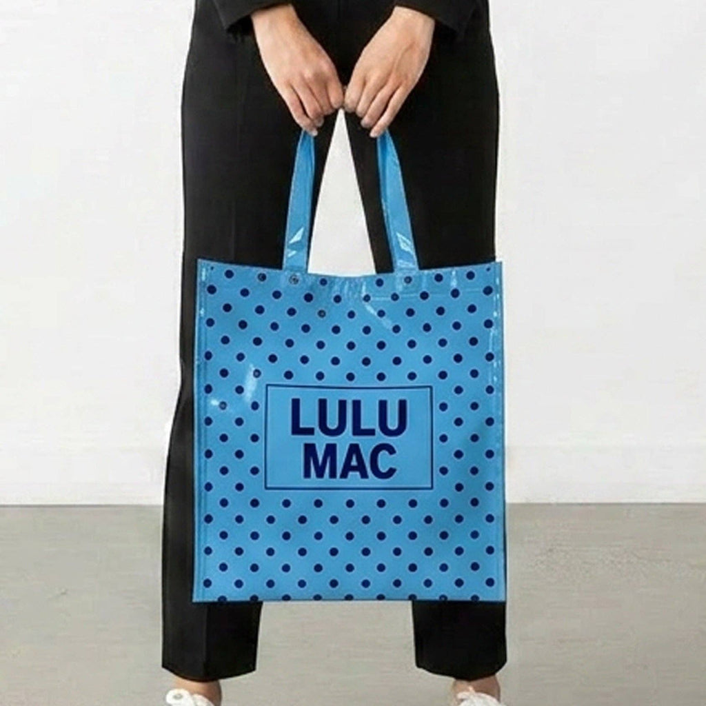 Lulu Mac Tote, Blue/Dk Blue Dots