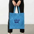 Lulu Mac Tote, Blue/Dk Blue Dots