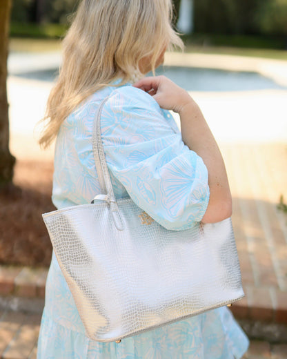 Caroline Hill Sheffield Tote Silver