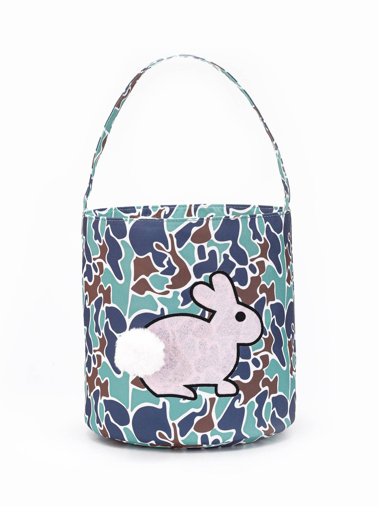 Kids Rabbit Appliqué Camouflage Easter Basket