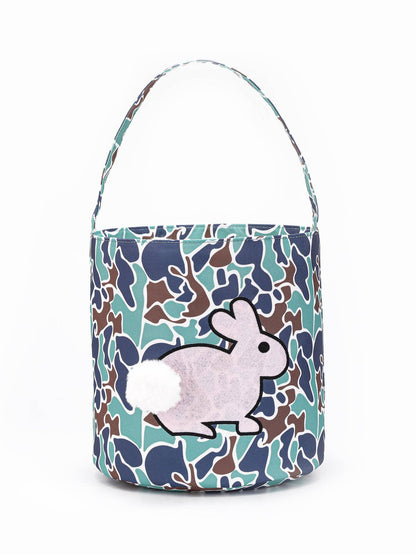 Kids Rabbit Appliqué Camouflage Easter Basket