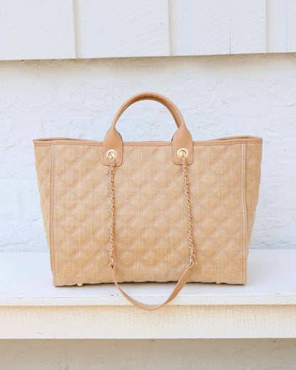 Caroline Hill Melissa Natural Tote Bag