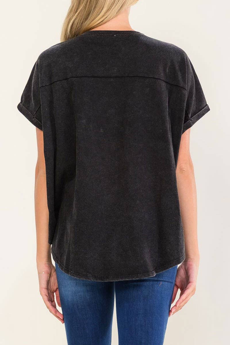Touchdown Sparkly Washed Top