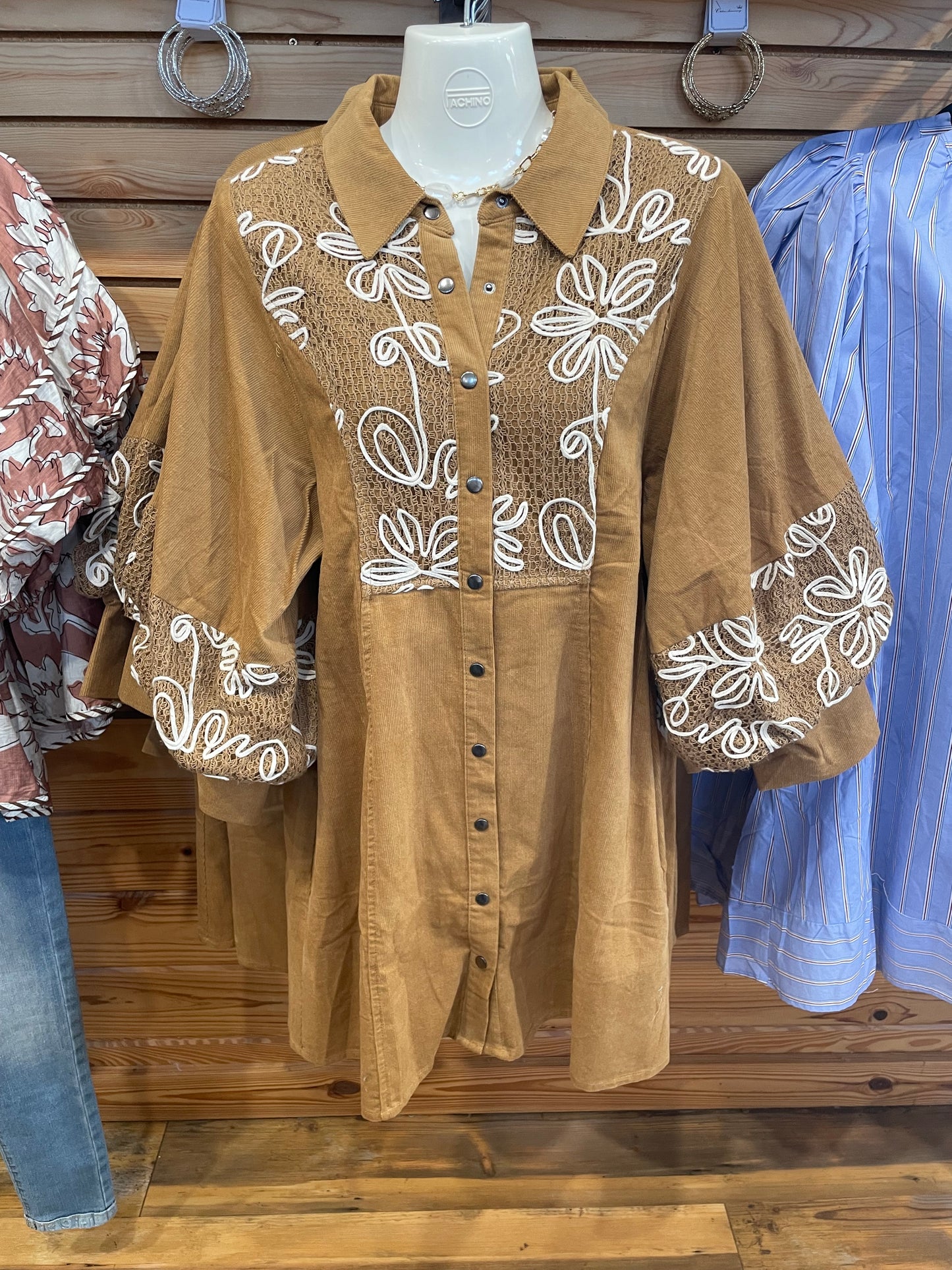 Corduroy Button-up Dress