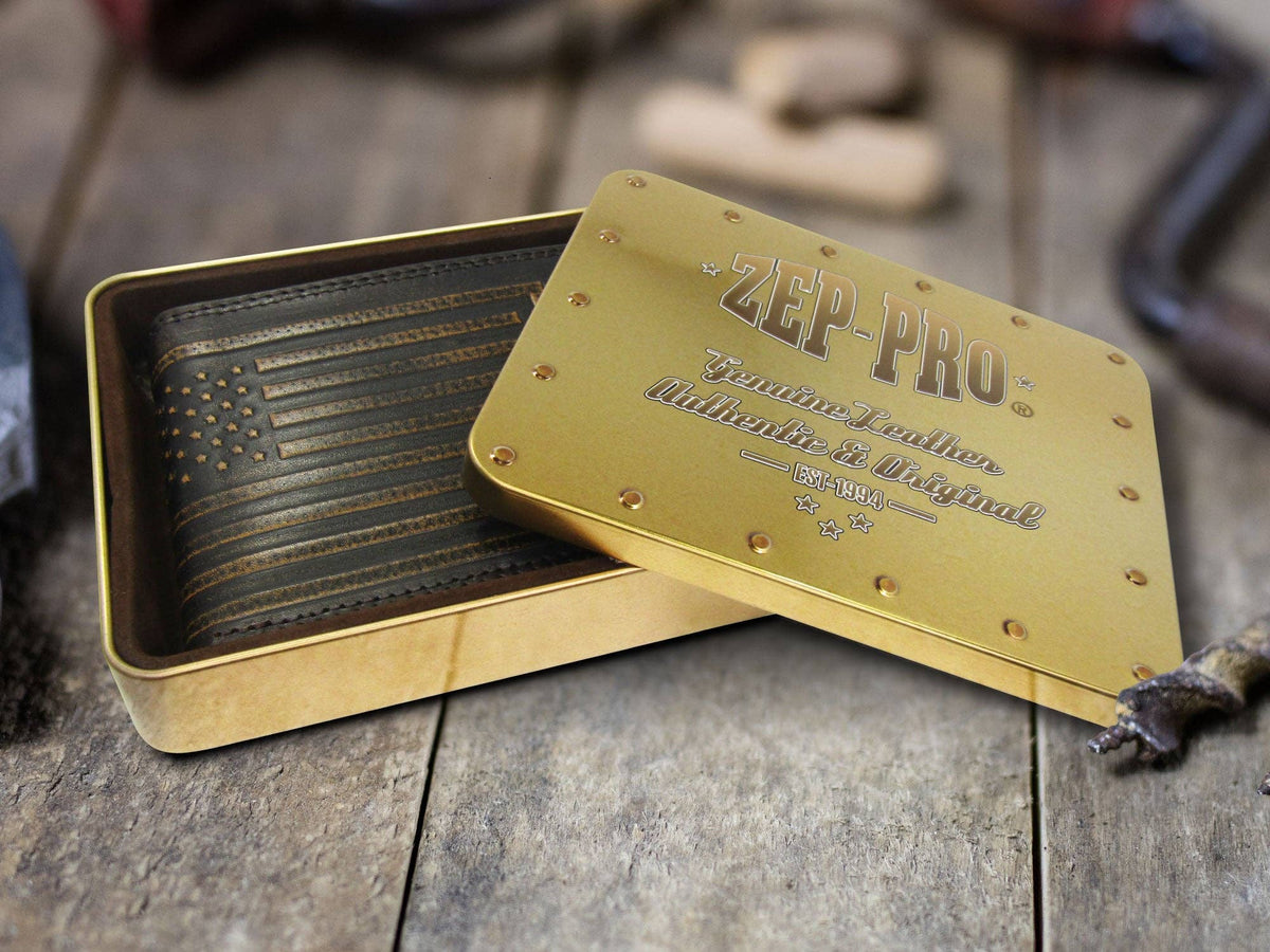Zep-Pro Leather Tall Wallet - Mallard