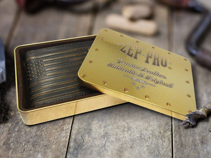 Zep-Pro Leather Tall Wallet - Mallard