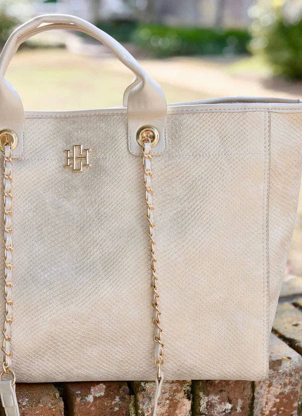 Caroline Hill Melissa Champagne Tote Bag