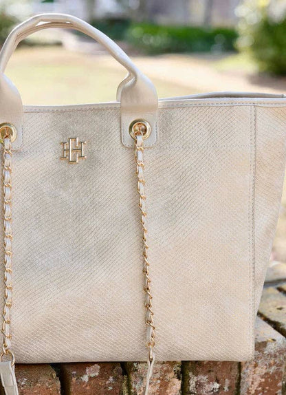 Caroline Hill Melissa Champagne Tote Bag